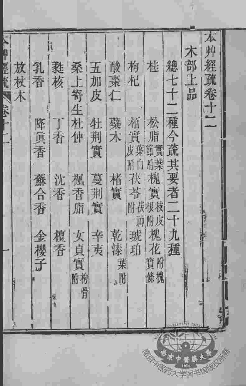 周氏医学丛书  本草经疏  卷12